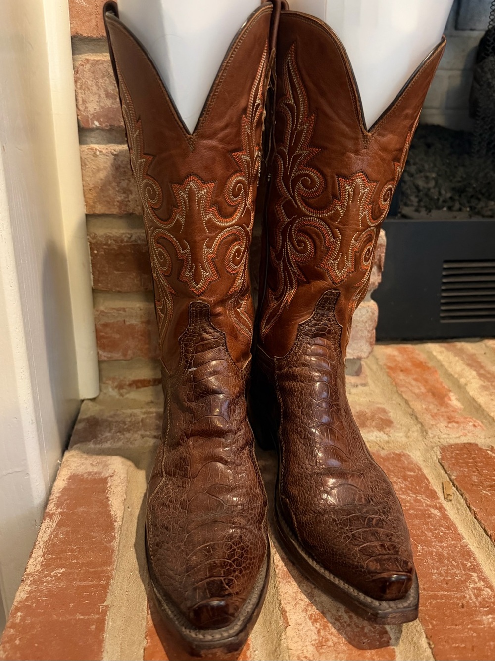 Lucchese women ostrich leg western boots 1883 6.5